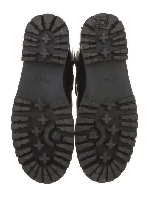 Versace Leather Combat Boots
