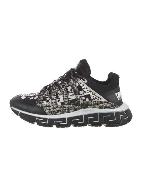 Versace Leather Printed Athletic Sneakers