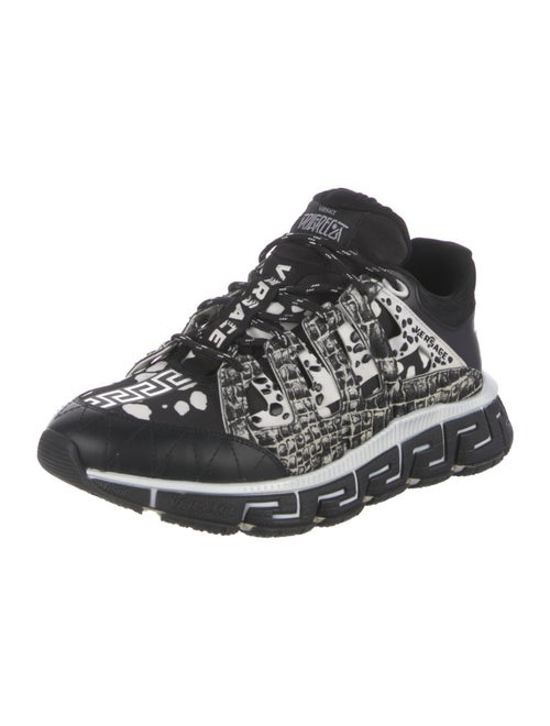 Versace Leather Printed Athletic Sneakers