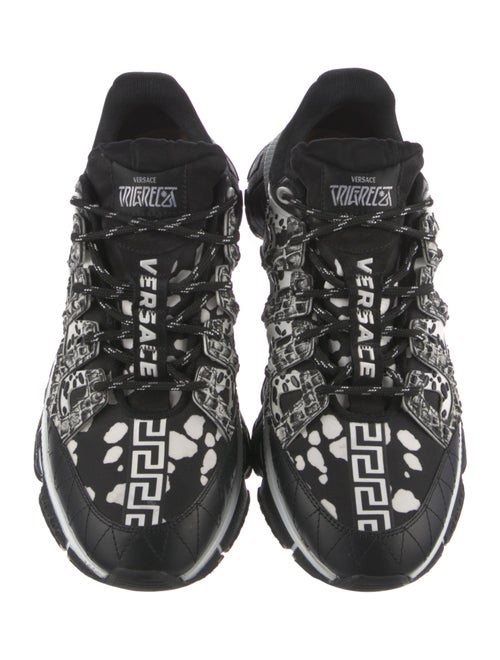 Versace Leather Printed Athletic Sneakers