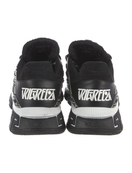 Versace Leather Printed Athletic Sneakers