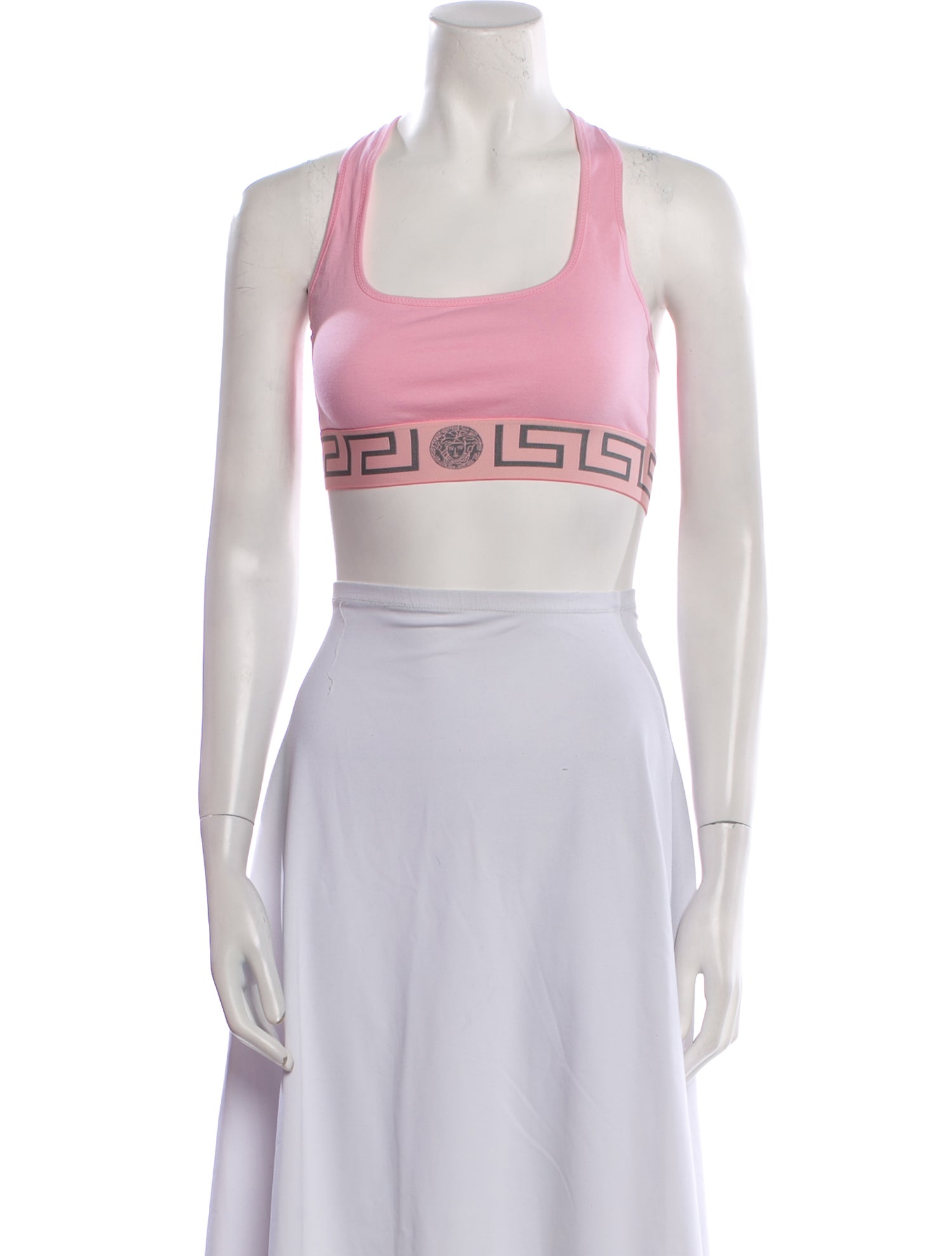 Versace Graphic Print Square Neckline Crop Top w/ Tags