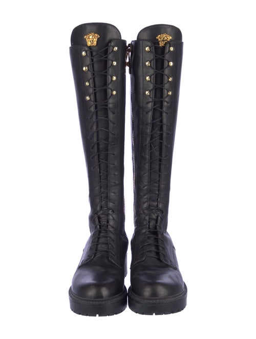 Versace Leather Lace-Up Boots