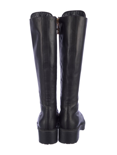 Versace Leather Lace-Up Boots