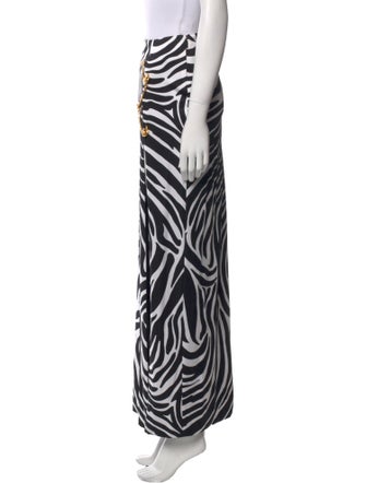 Versace Animal Print Long Skirt