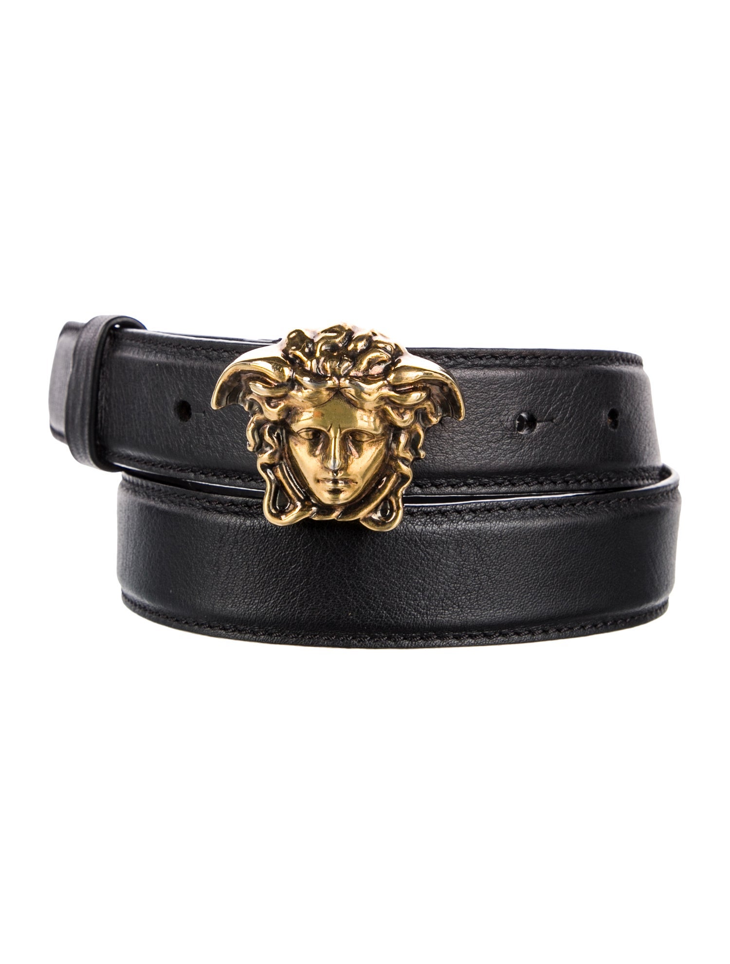 Versace Medusa Insignia Skinny Waist Belt