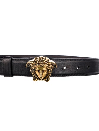Versace Medusa Insignia Skinny Waist Belt