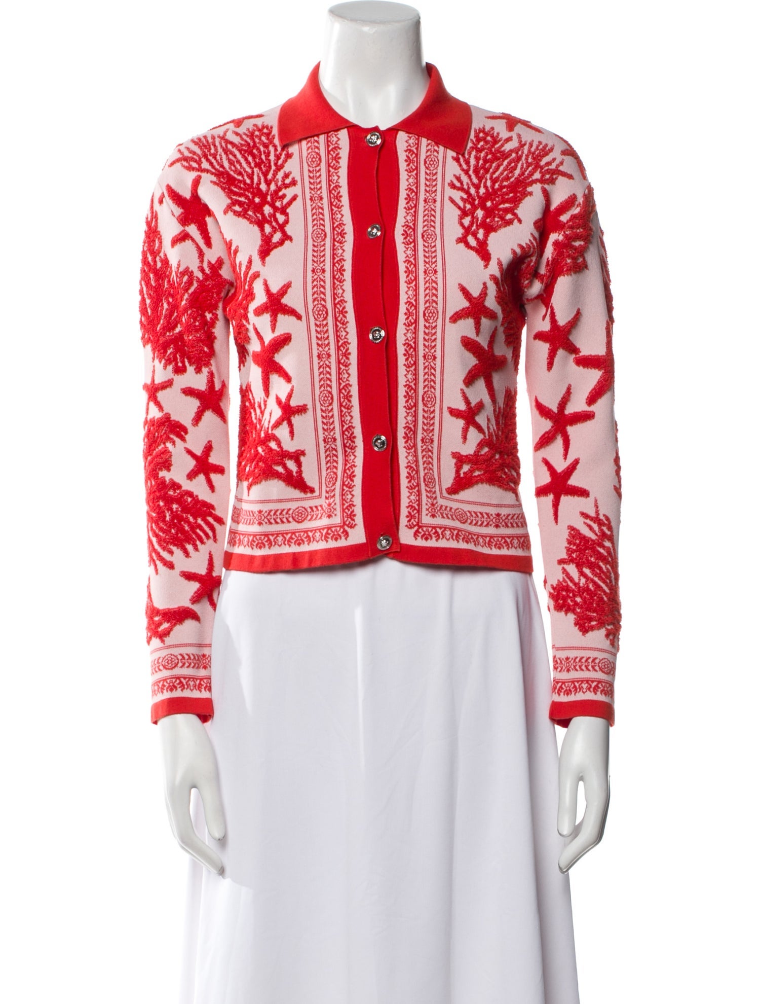 Versace Printed Crew Neck Sweater