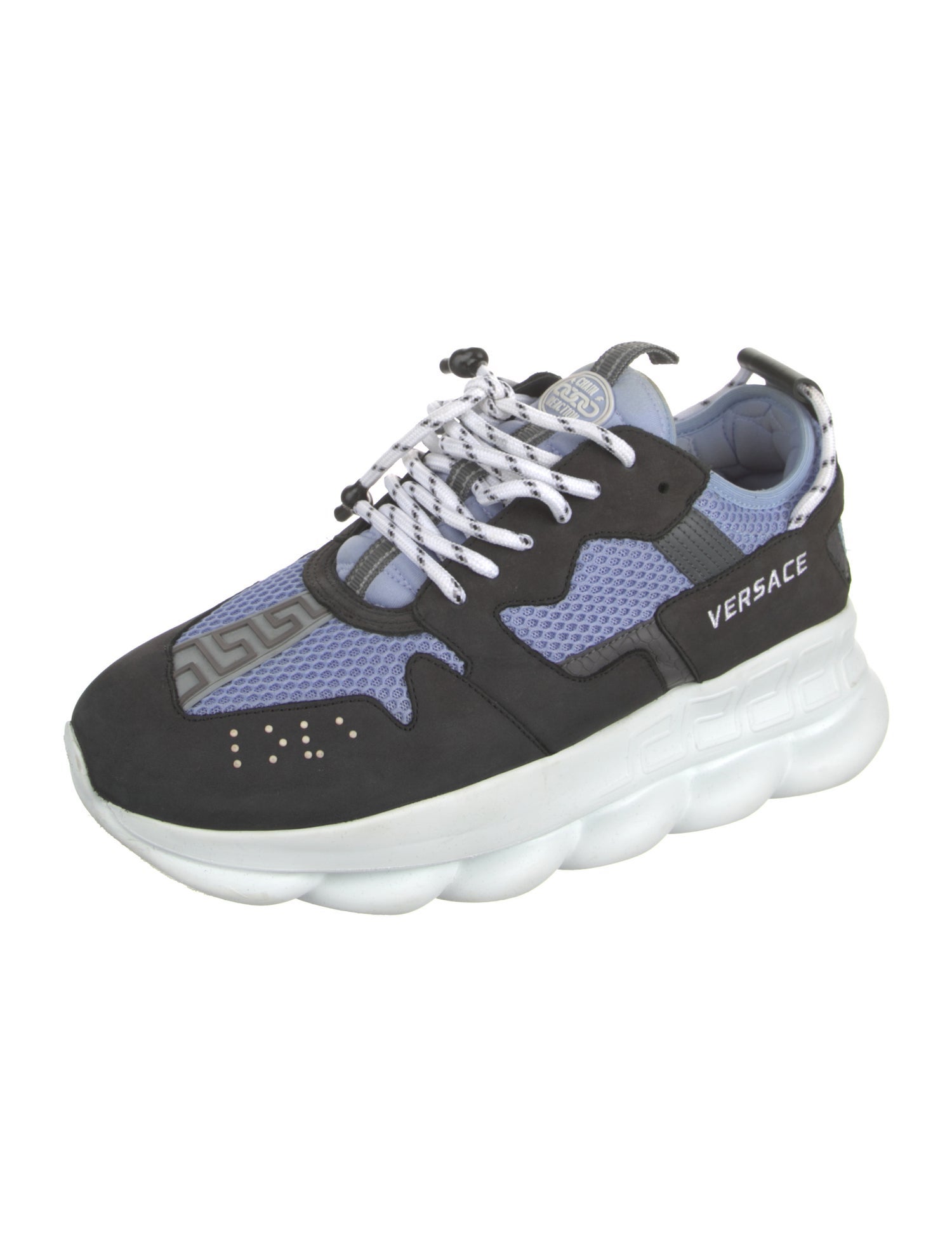 Versace Suede Printed Athletic Sneakers