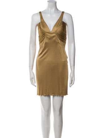 Versace V-Neck Mini Dress
