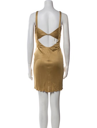 Versace V-Neck Mini Dress