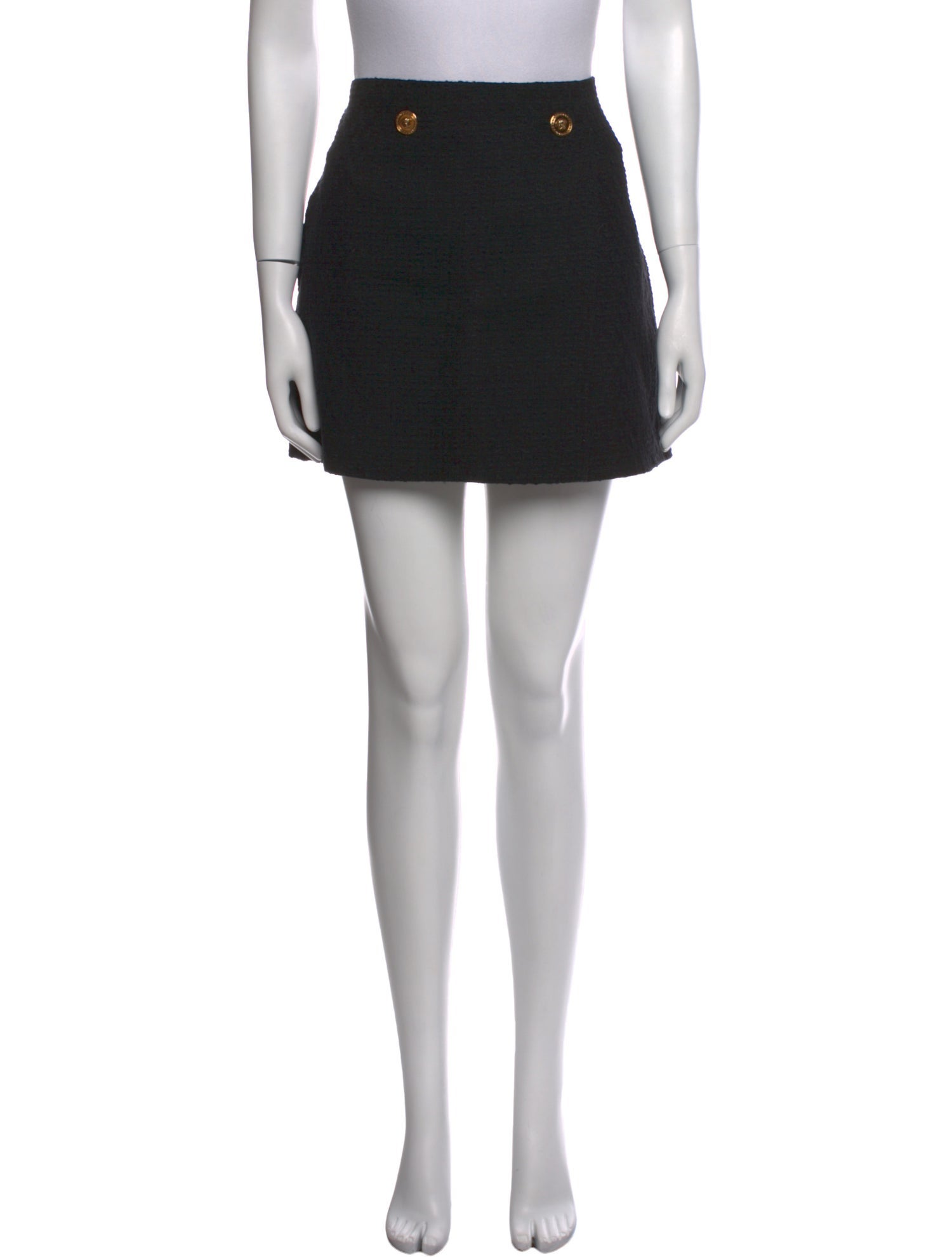 Versace Pleated Accents Mini Skirt