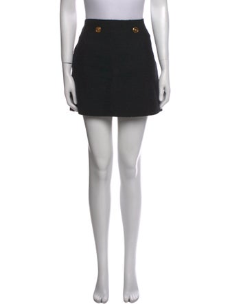 Versace Pleated Accents Mini Skirt