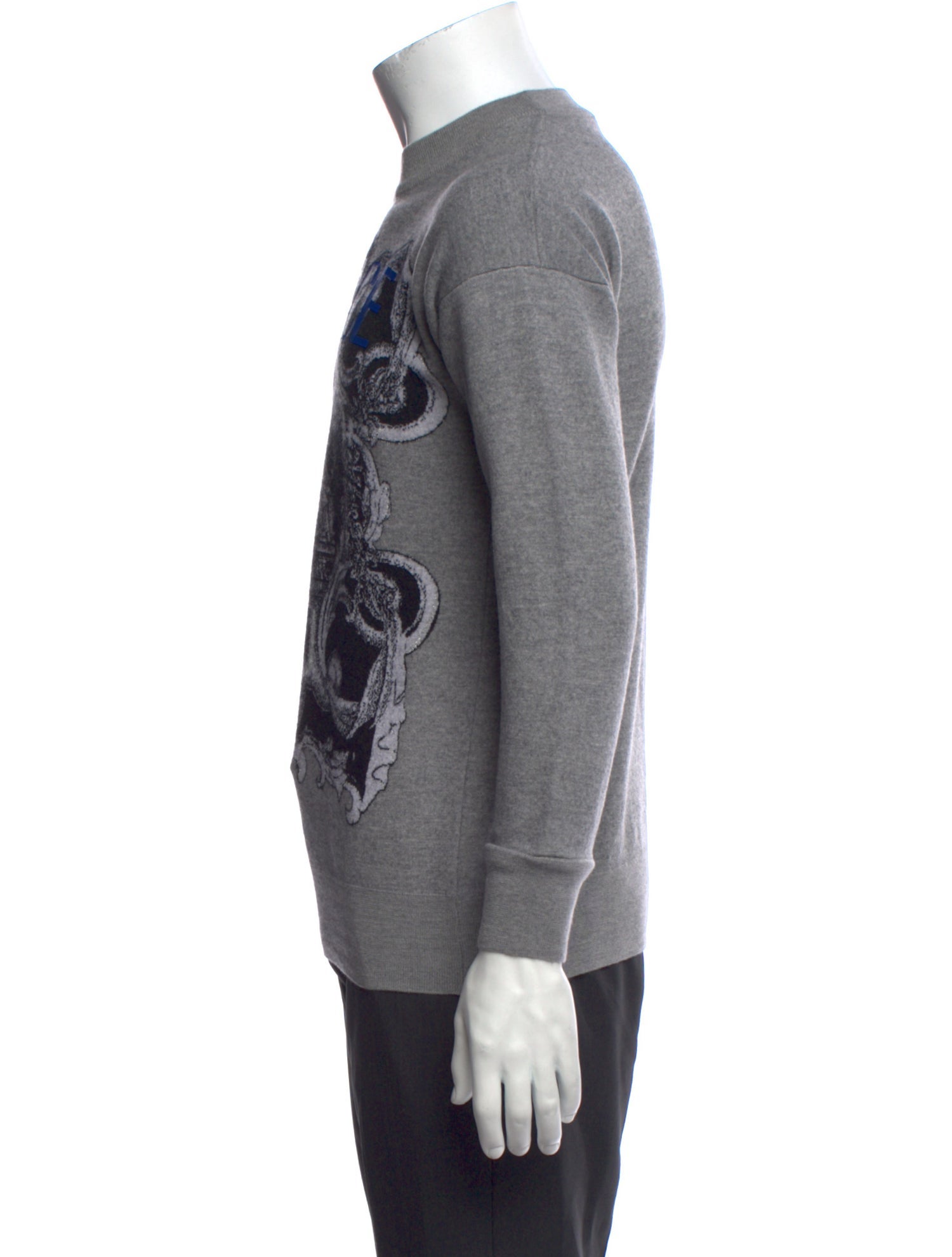 Versace Wool Graphic Print Pullover