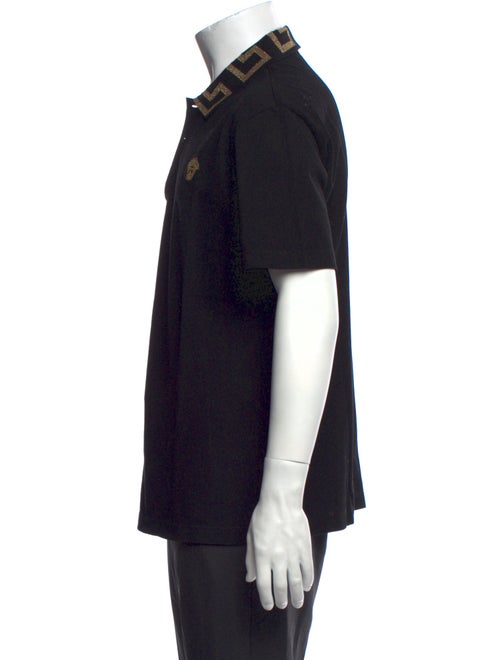 Versace Graphic Print Crew Neck Polo Shirt