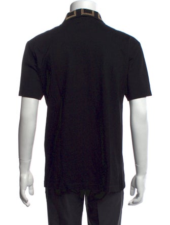 Versace Graphic Print Crew Neck Polo Shirt
