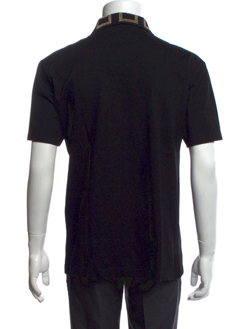 Versace Graphic Print Crew Neck Polo Shirt