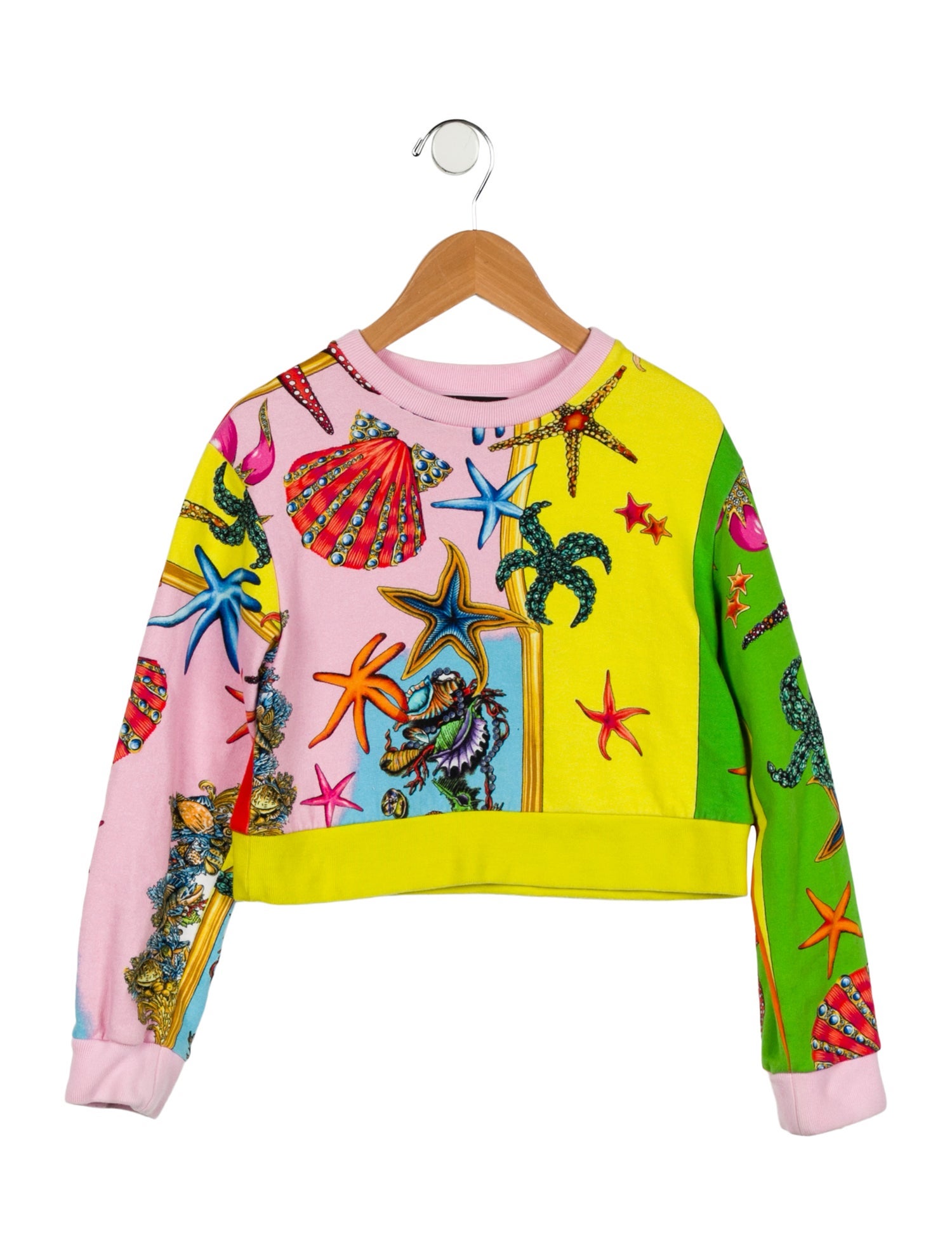 Versace Girls' Printed Crew Neck Sweatshirt