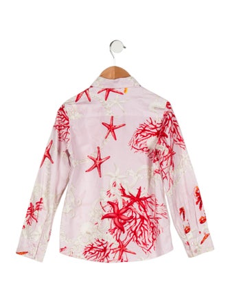 Versace Girls' Printed Button Up Shirt