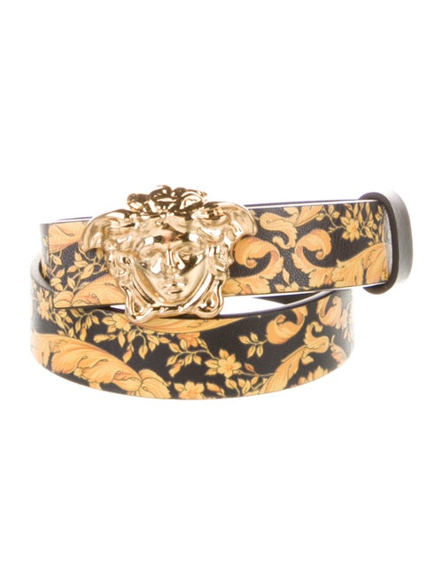 Versace Skinny Leather Waist Belt