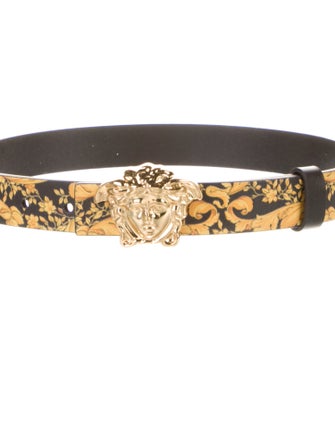 Versace Skinny Leather Waist Belt