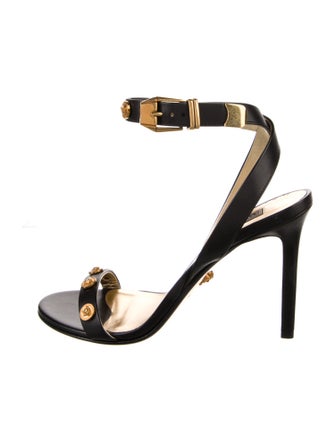 Versace Medusa Insignia Leather Sandals