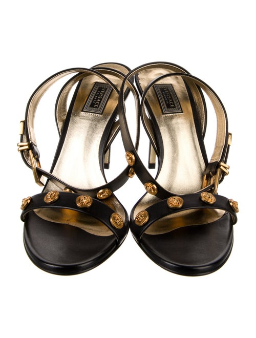 Versace Medusa Insignia Leather Sandals
