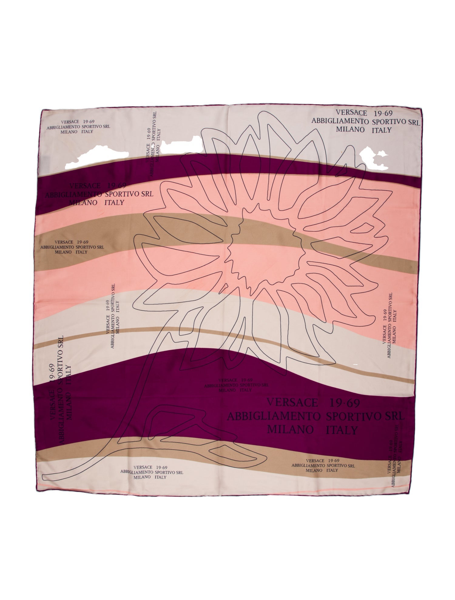 Versace Silk Floral Print Bandeau