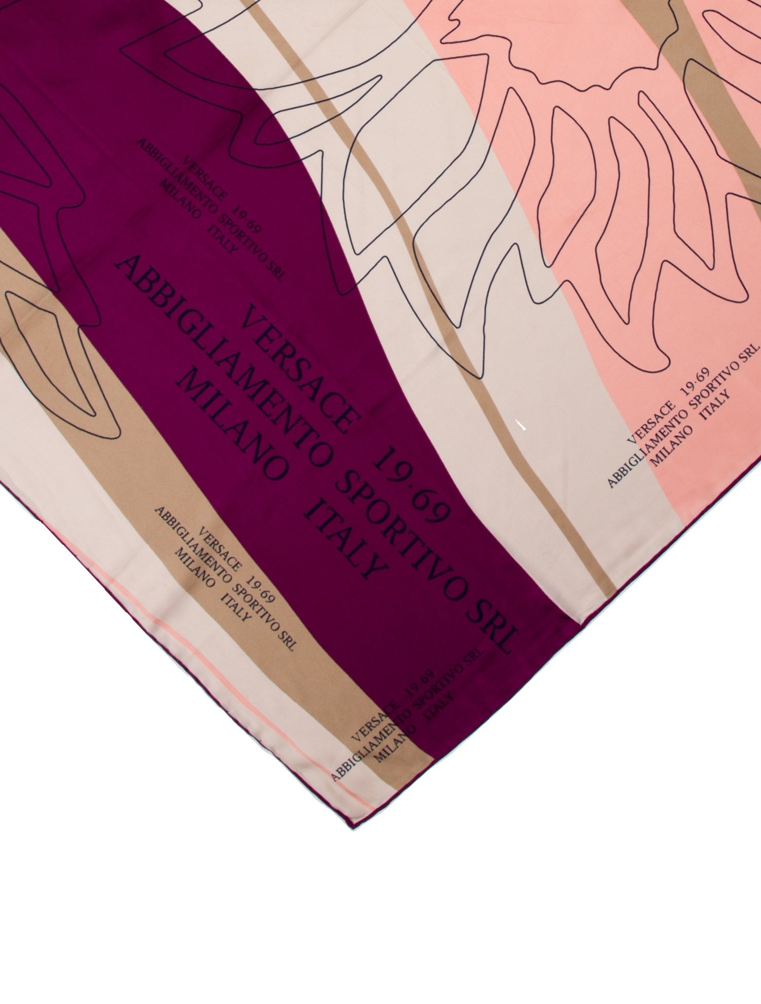 Versace Silk Floral Print Bandeau