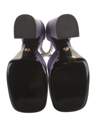 Versace Satin Crystal Embellishments D'Orsay Pumps