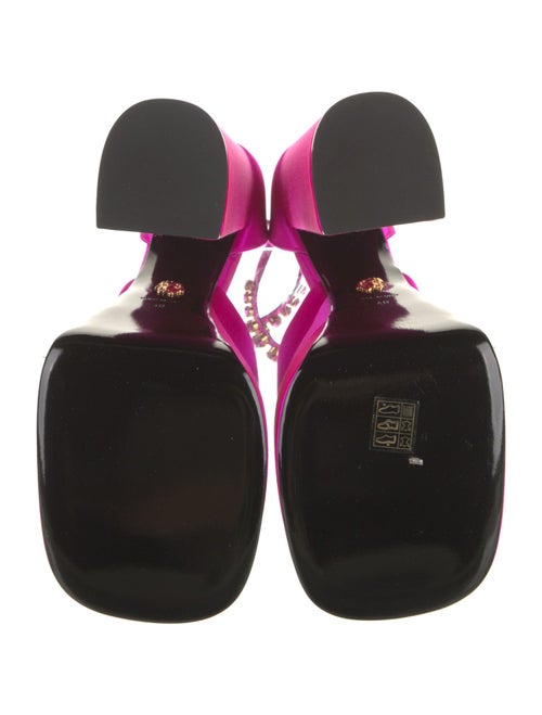 Versace Satin Crystal Embellishments D'Orsay Pumps