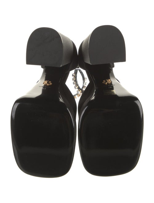 Versace Satin Crystal Embellishments D'Orsay Pumps