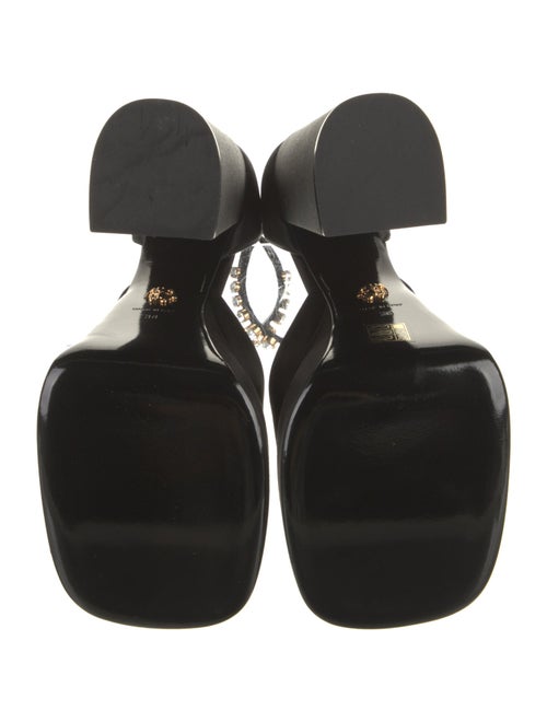 Versace Satin Crystal Embellishments D'Orsay Pumps
