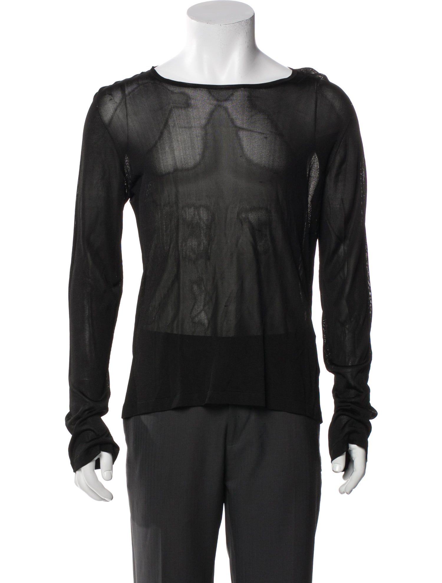 Versace Scoop Neck Long Sleeve T-Shirt