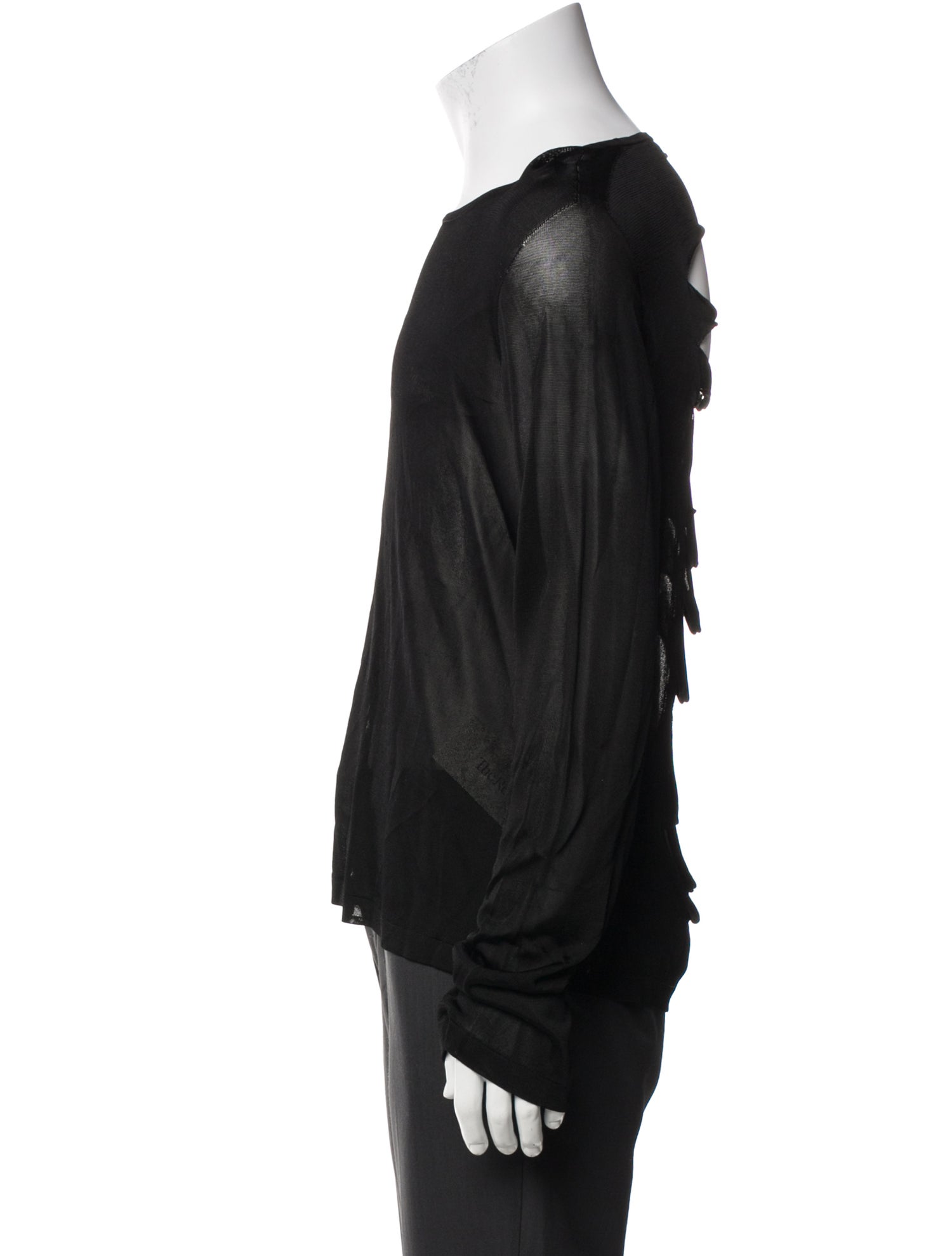 Versace Scoop Neck Long Sleeve T-Shirt