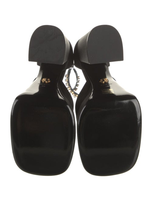 Versace Satin Crystal Embellishments D'Orsay Pumps
