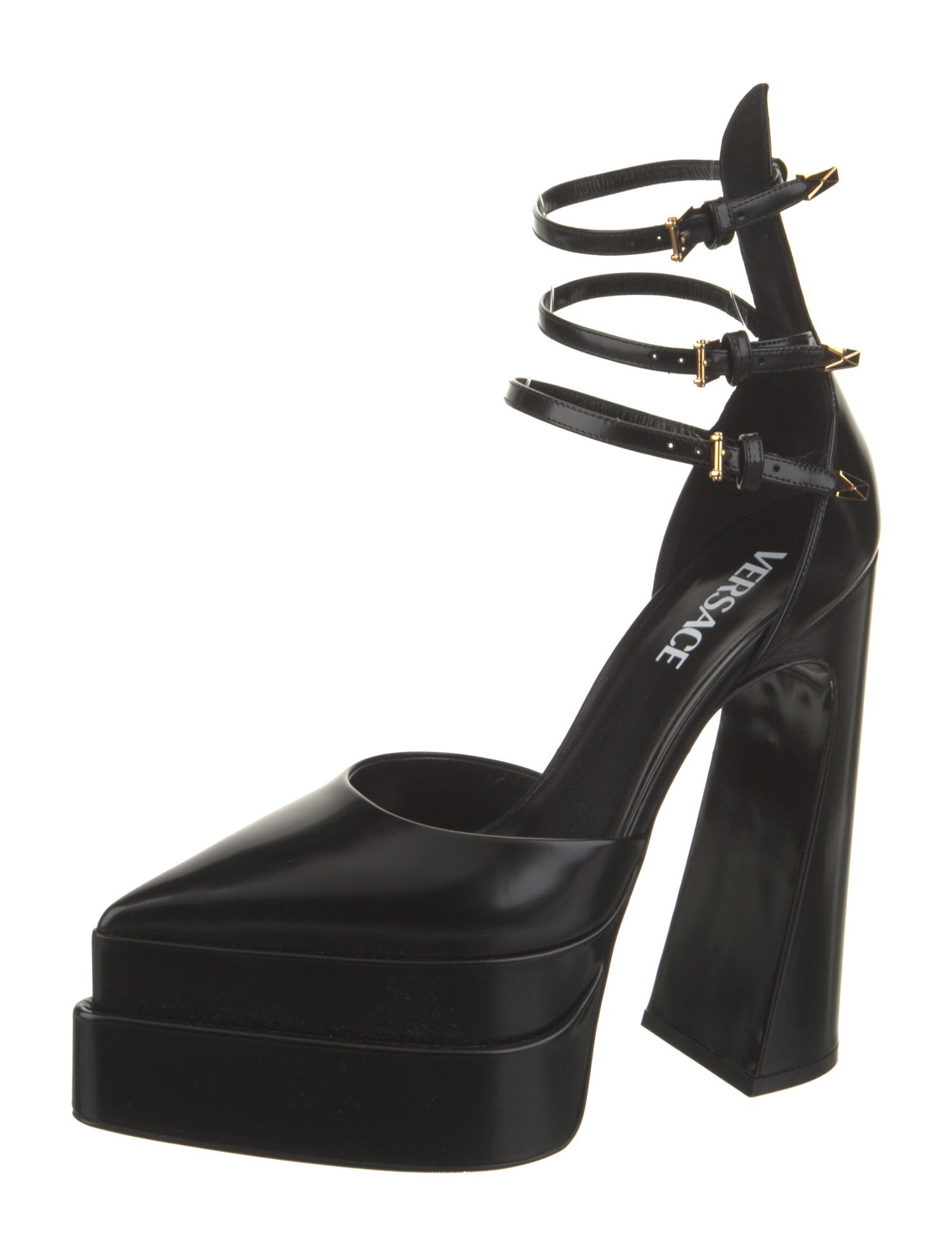 Versace Patent Leather D'Orsay Pumps