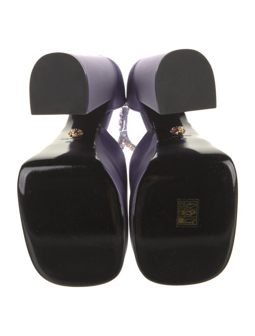 Versace Satin Crystal Embellishments D'Orsay Pumps