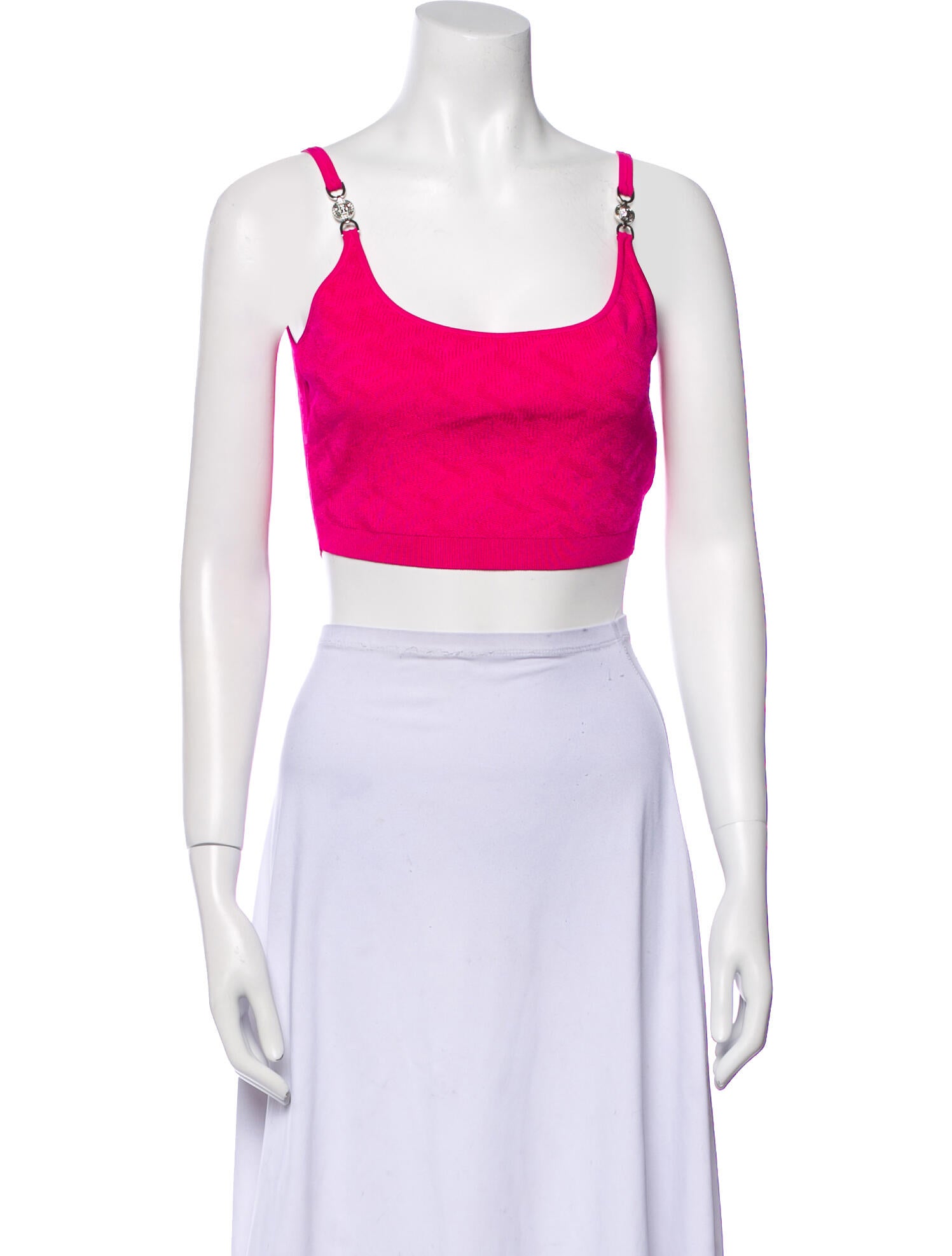 Versace Scoop Neck Sleeveless Crop Top w/ Tags
