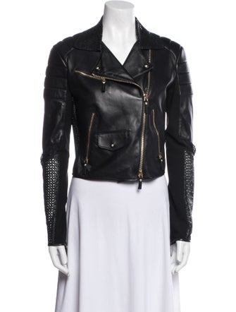 Versace Leather Biker Jacket