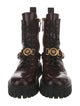 Versace Leather Combat Boots