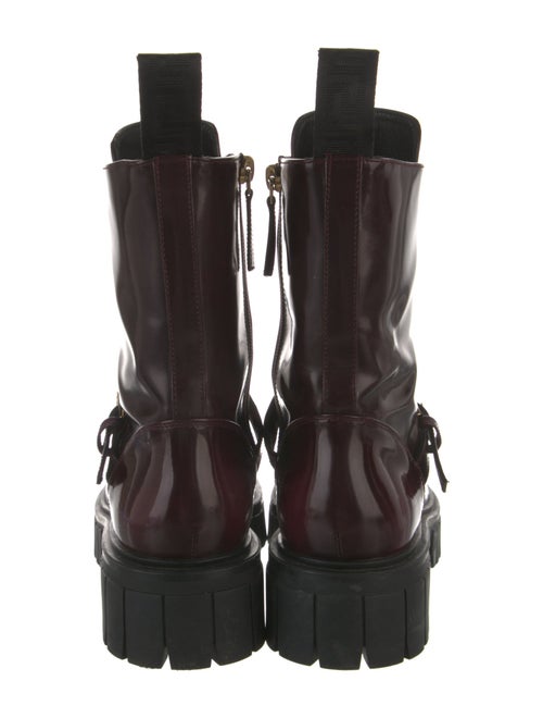 Versace Leather Combat Boots