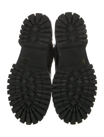 Versace Leather Combat Boots