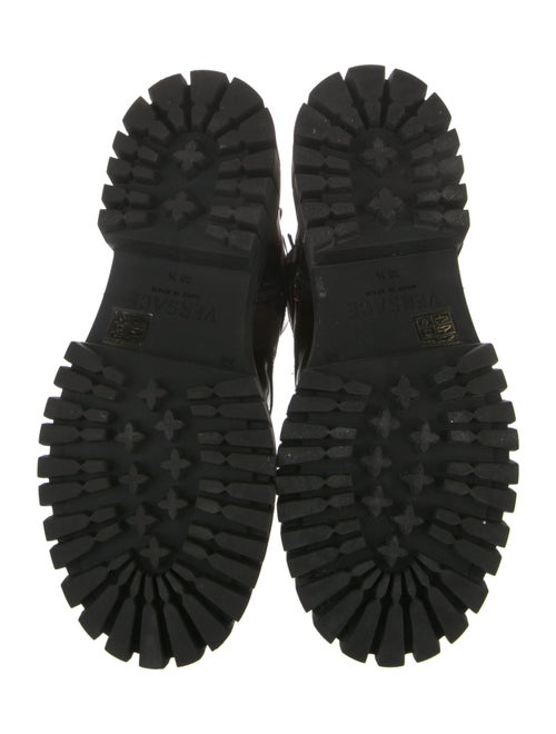 Versace Leather Combat Boots