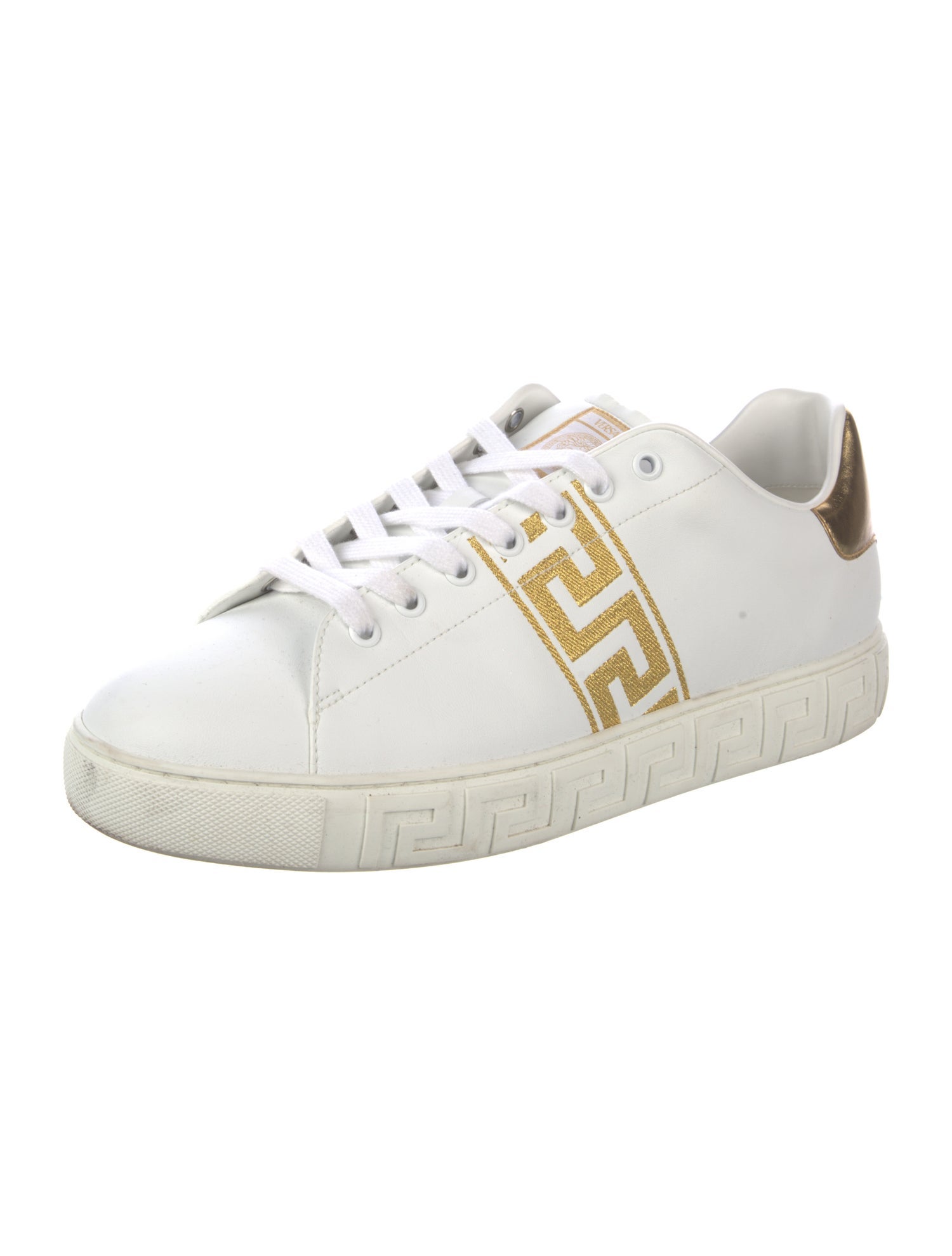 Versace Medusa Insignia Leather Sneakers