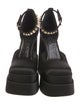 Versace Satin Crystal Embellishments D'Orsay Pumps