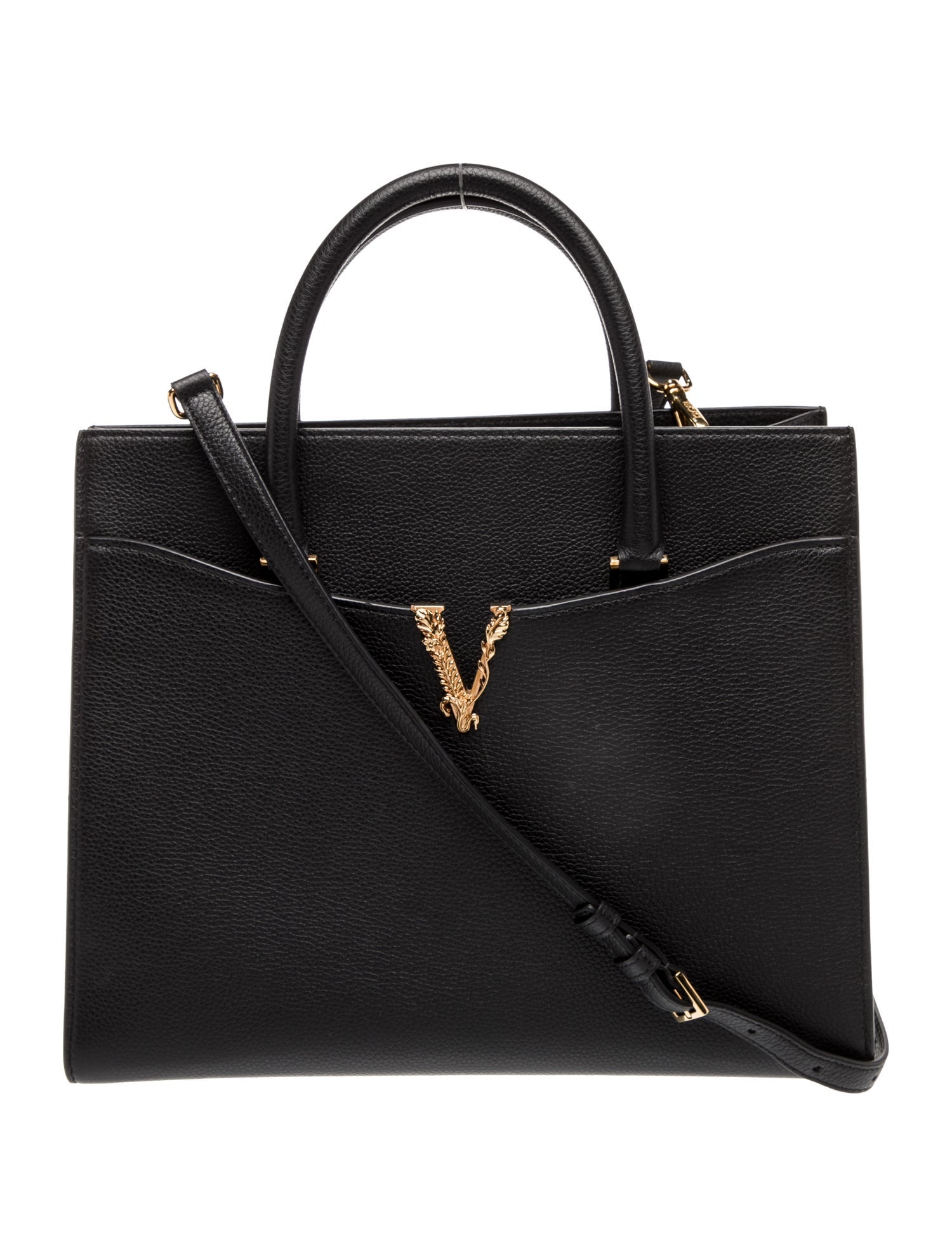 Versace Leather Top Handle Bag
