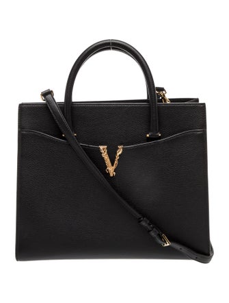 Versace Leather Top Handle Bag
