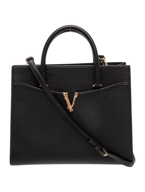 Versace Leather Top Handle Bag