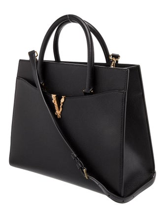 Versace Leather Top Handle Bag